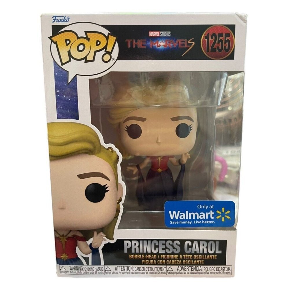 Funko Pop! Princess Carol #1255 Captain Marvel The Marvels Walmart TINY FLAW-box